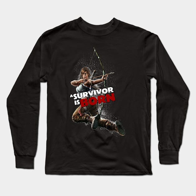 A survivor is born Long Sleeve T-Shirt by flipation